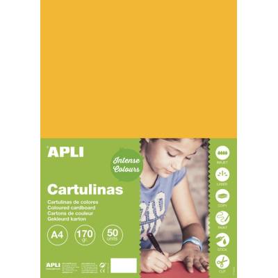 Kreslicí karton APLI A4/170g zlatožlutá 50 listů