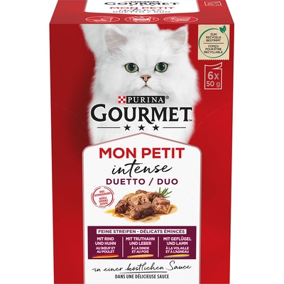 Multibalení Gourmet Mon Petit kapsičky hovězí, kuře 12 x 50 g