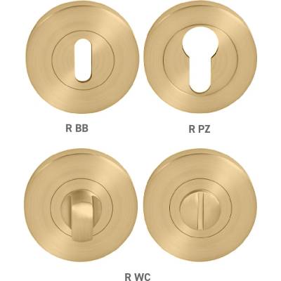 Rozeta ku kľučke MPK - ROZETA - R ZLM - zlatá matná (SATIN BRASS) | MP-KOVANIA.sk