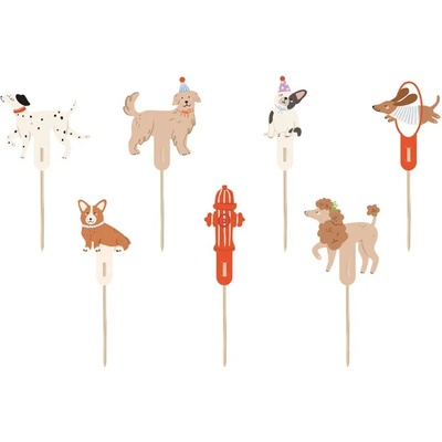 Party Deco Zápichy na cupcakes Psy