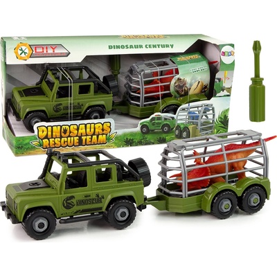 Lean Toys Šróbovací Jeep s Dinosaurom