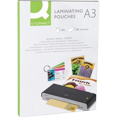 Laminovacie fólie Q-Connect 303x426 /A3/ 80mic.