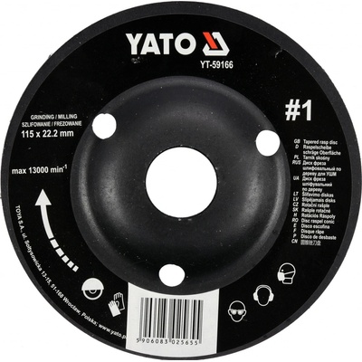 Yato Rotační rašple úhlová 115 mm typ 1 YT-59166