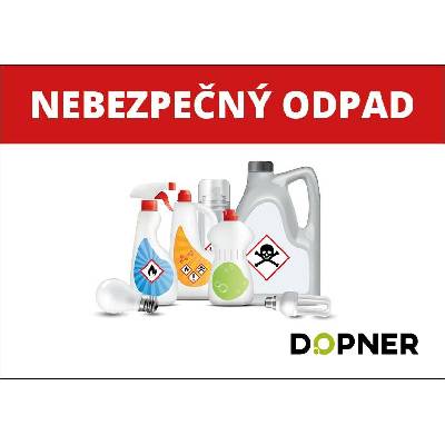 Dopner Nálepka nebezpečný odpad na popelnice - A4