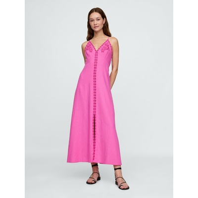 GAP Ленена макси рокля GAP GAP | Rozov | ЖЕНИ | XXS