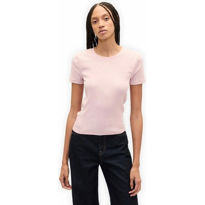 GAP 852851 00 Žebrované crop tričko s logem Růžová