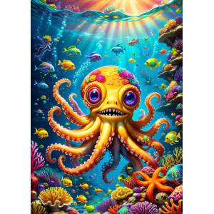 Enjoy - Puzzle Cute Octopus - 1 000 piese