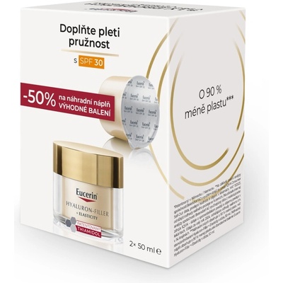 Eucerin Hyaluron Filler + Elasticity SPF30 denní krém 50 ml + náhradní náplň 50 ml