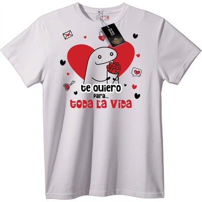 NOONEBRAND Тениска Любов за живот - 2XL, White