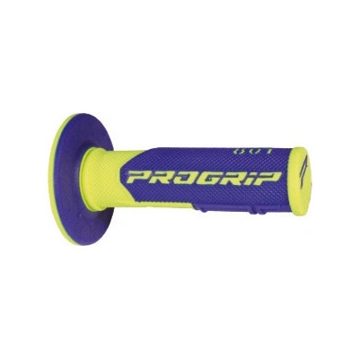 PROGRIP gripy PG801 OFF ROAD (22+25mm, délka 115mm) barva žlutá fluorescenční/modrá (dvousložkové) (801-252) (PG801YLF/BL)