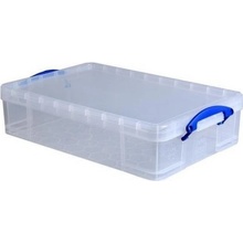 Really useful Products Ltd. Plastový úložný box 24,5 l s víkem transparentní