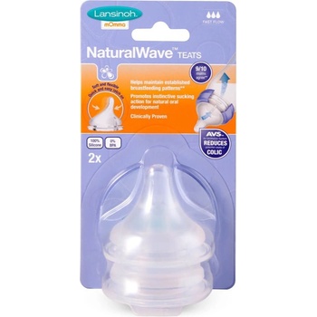 Lansinoh NaturalWave биберон за шише Fast 2 бр