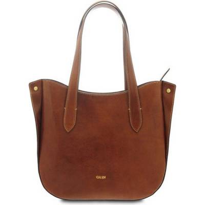 Giudi dámska kožená dizajnová kabelka cez rameno Simona Vacchetta 38 × 31 cm