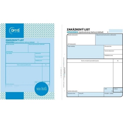 Optys 1048 Zakázkový list - opravenka A5 – Zbozi.Blesk.cz