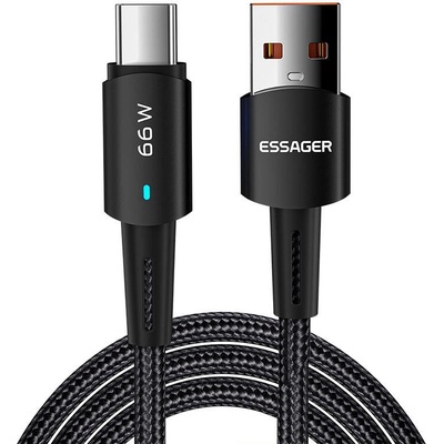 Essager EXCT-CG01 USB-A to USB-C, 66W, 1m, černý
