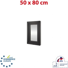 Okna Hned Plastové okno 50 x 80 cm antracit/bílá otevíravé i sklopné levé
