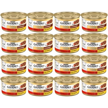 Gourmet Gold s hovädzím a kuracím mäsom v paradajkovej omáčke 72 x 85 g