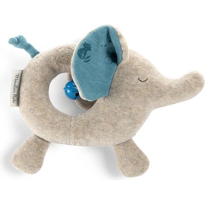 Moulin Roty - Мека играчка дрънкалка Elephant 669004