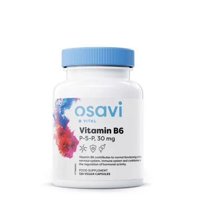 Osavi Vitamin B6 (P-5-P), 30 mg, 60 растителни капсули