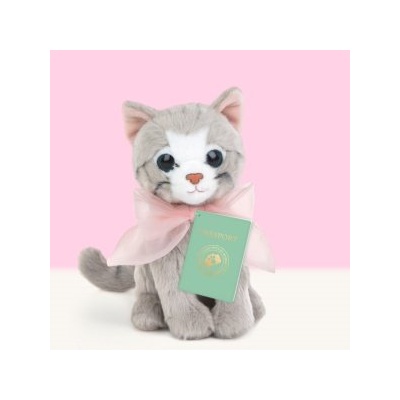 Studio Pets - Плюшено коте с панделка, Бела