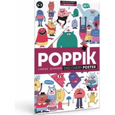 Poppik vzdelávací samolepkový plagát emócie