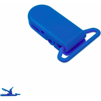 Plastový klip na cumlík 37x16x9mm Admiral Blue - 10 ks