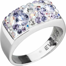Jewelry by Bohemia Stříbrný prsten s krystaly Swarovski Violet 35014.3