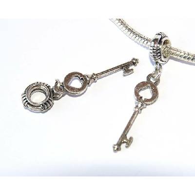 Fashion Jewerly Řetízek Klíč k srdci a ke štěstí, Klíček s listem, Key with leaf 2967