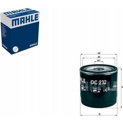 MAHLE OLEJOVÝ FILTER MAHLE 1136568 1059924 1231233 2 M