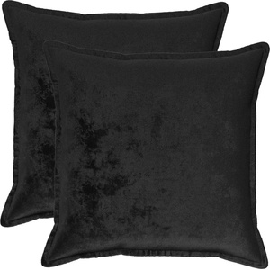 vidaXL Калъфка за възглавница 2 pcs HOUTEN Черно 55 x 55 см Фланела (920583)