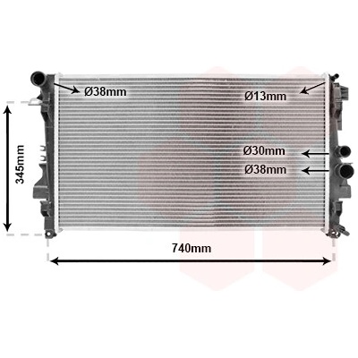 Chladič vody pro motor VAN WEZEL 30002356