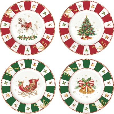 Easy Life Dezertné taniere Christmas Tale sada 4 ks