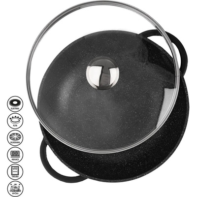 Orion Pánev Wok Grande se skleněnou poklicí 32 cm