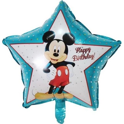 Cakesicq Fóliový balón v tvare hviezdy Mickey modrý 46 cm