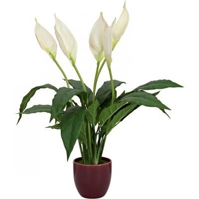 Bílá lilie v květináči, 49cm