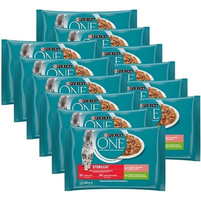 Purina ONE Sterilised krůta losos ve šťávě 48 x 85 g