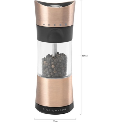 Cole & mason Мелничка за пипер HORSHAM - 15, 4 см. - с механизъм за прецизност - цвят мед (Cole-&-Mason-H-306691P)