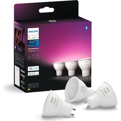 Hue WACA sada 3x žárovka LED GU10 4,2W 400lm 2000-6500K RGB CRI80 IP20
