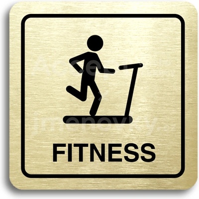 ACCEPT Piktogram fitness IV - zlatá tabulka - černý tisk