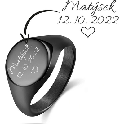Šperky4U Personalizovaný ocelový prsten OPR310K