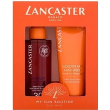 Lancaster Sun Beauty My Sun Routine olej na opalování Sun Beauty Satin Dry Oil SPF30 150 ml + mléko po opalování Golden Tan Maximizer After Sun Lotion 125 ml