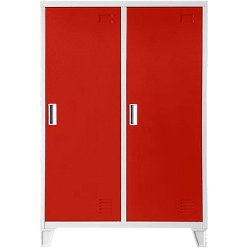 Carmen Метален шкаф Carmen CR-1605-2 JZ - сив / червен (3580178_3)