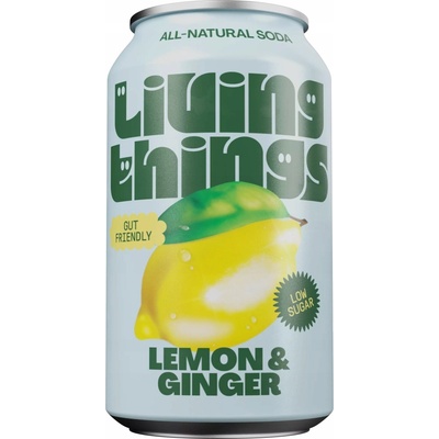 Living Things Soda citron a zázvor 330 ml