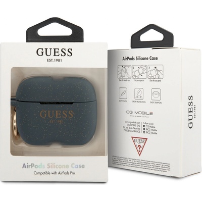 Guess AirPods Pro cover Silicone Glitter GUACAPSILGLBL – Zboží Živě