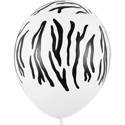 PartyDeco BALÓNKY latexové Zebra 30 cm