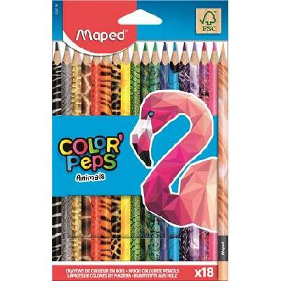 Maped ColorPeps Animal sada farebných trojhranných ceruziek 18 rôznych farieb 832218FC