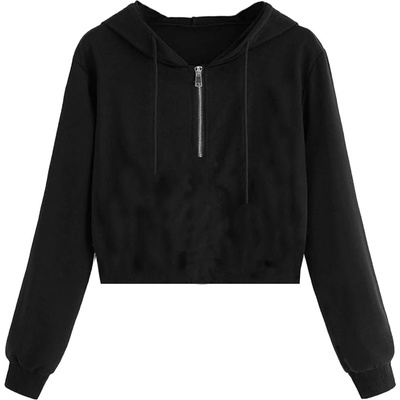 Miso Суичър Miso Women's Cropped Hoodie - Black