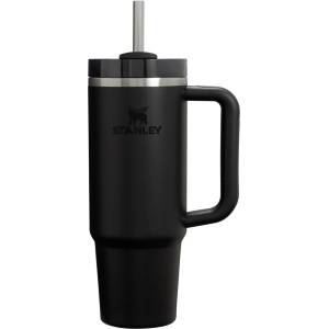 STANLEY Черен термос със сламка от неръждаема стомана 890 ml Quencher H2. O FlowState Tumbler Black 2.0 - Stanley (100000143340)