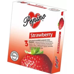 Pepino Презервативи Pepino с аромат на ягода 3 бр