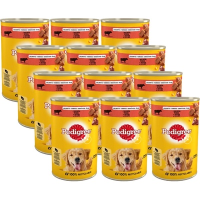 Pedigree adult s hovädzím mäsom v želé 12 x 1200 g